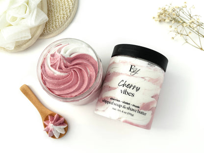 Cherry Vibes Whipped Soap & Shave Cream - Vegan Handmade: 2