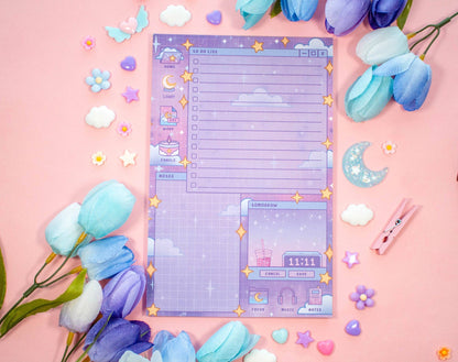 Study Night Daily Planner Pad