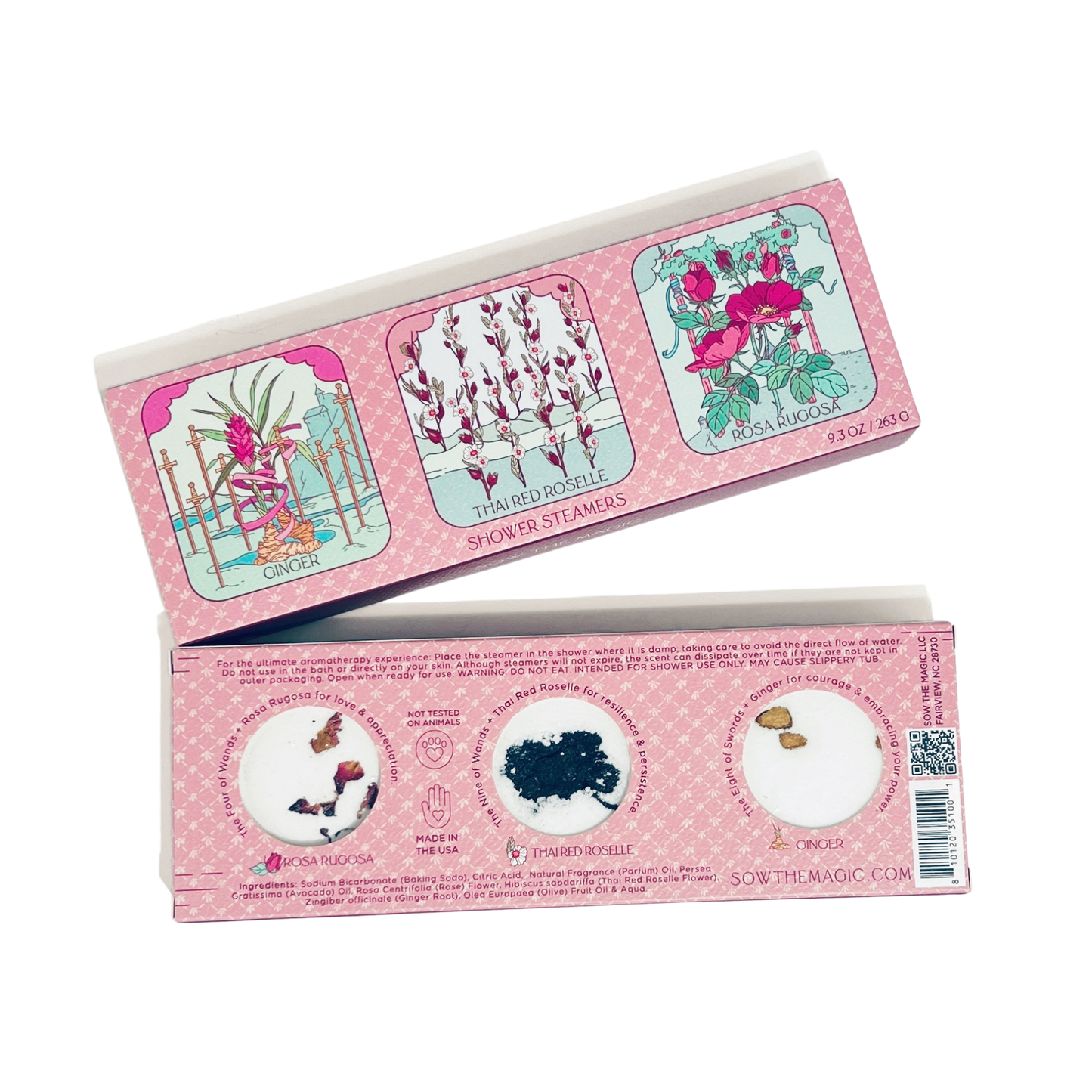 Floral Tarot Shower Steamer Trio With Botanicals