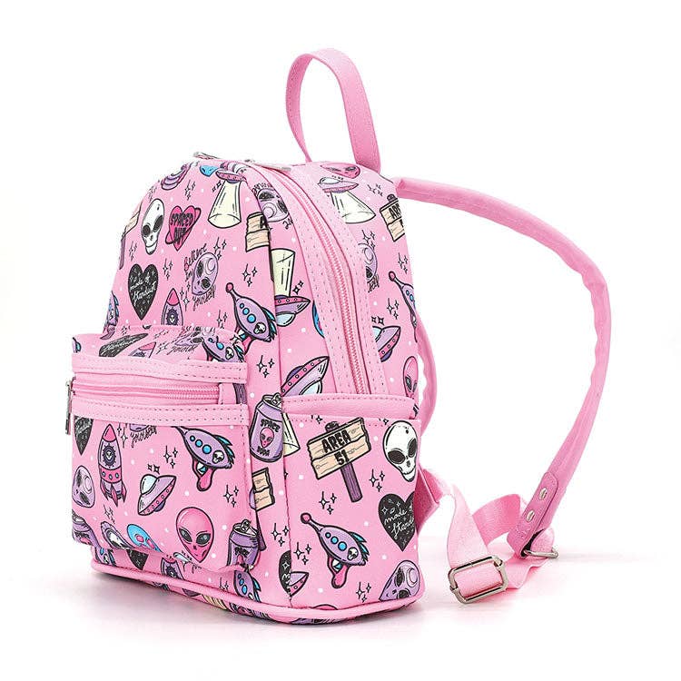 Alien-Collage Mini Backpack