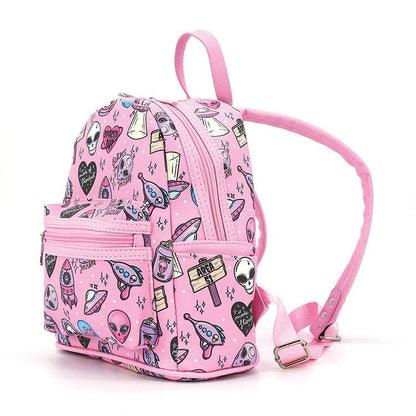 Alien-Collage Mini Backpack