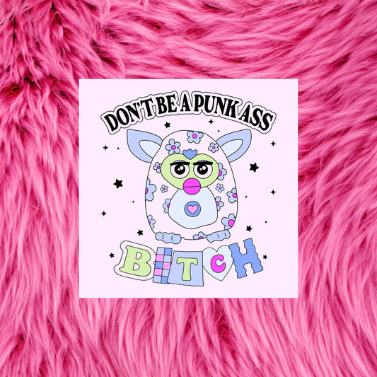 Punk Furby Sticker - Funny Mental Health Plushie Stickers