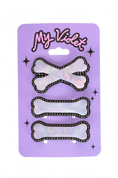 3 Piece Bone Hair Clip Set
