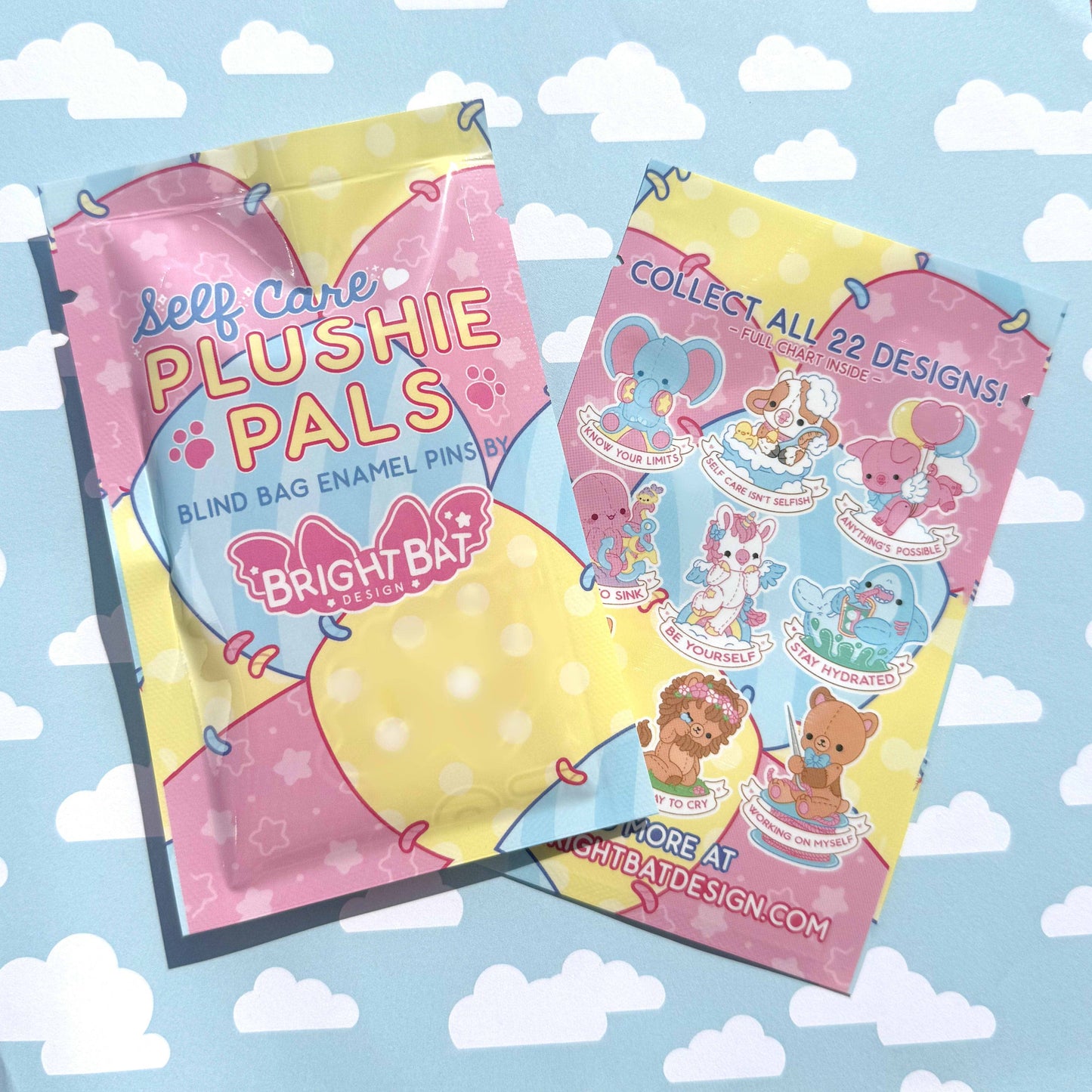 Self Care Plushie Pals Blind Bag Enamel Pins
