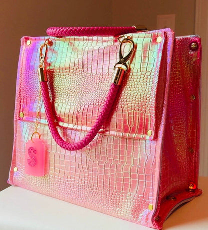Pink Croc Handbag