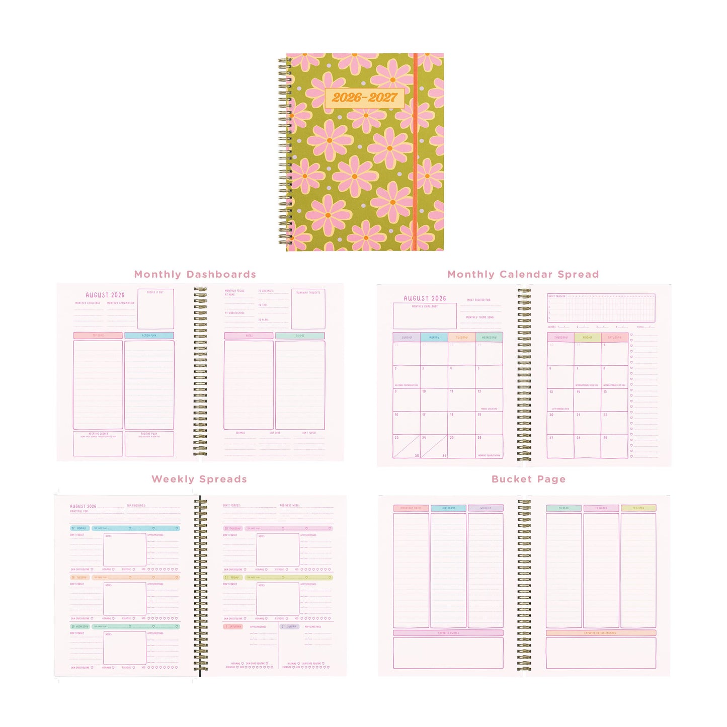 2026-2027 Dated Academic Planners: Loop De Loop