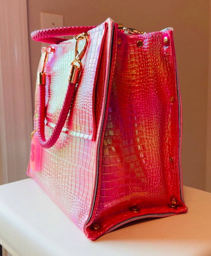 Pink Croc Handbag