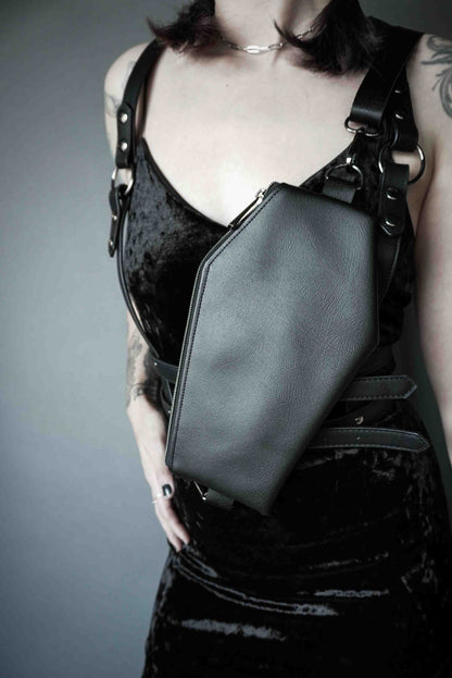 Slim Coffin Sling Bag - Black