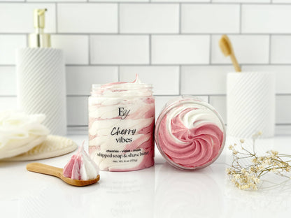 Cherry Vibes Whipped Soap & Shave Cream - Vegan Handmade: 2