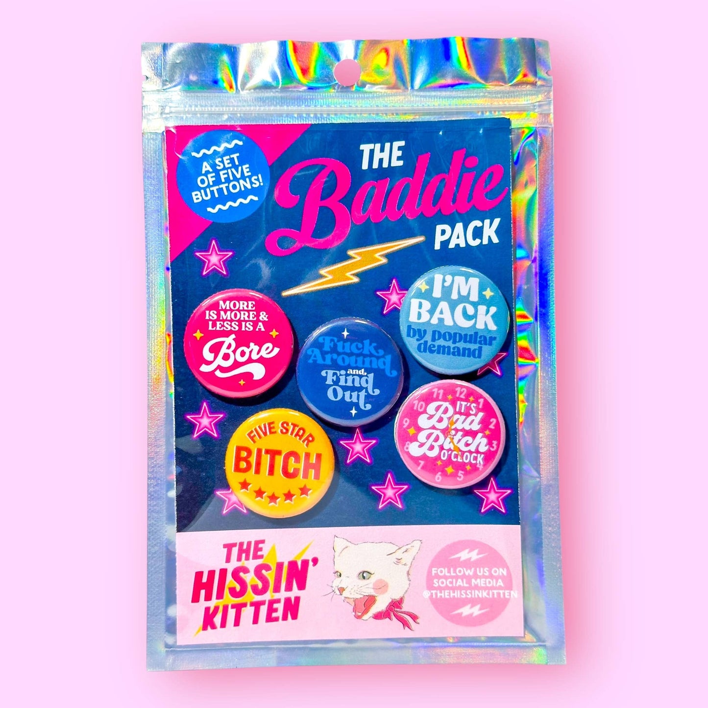 The Baddie Pack (Buttons or Magnets!): Pin Back