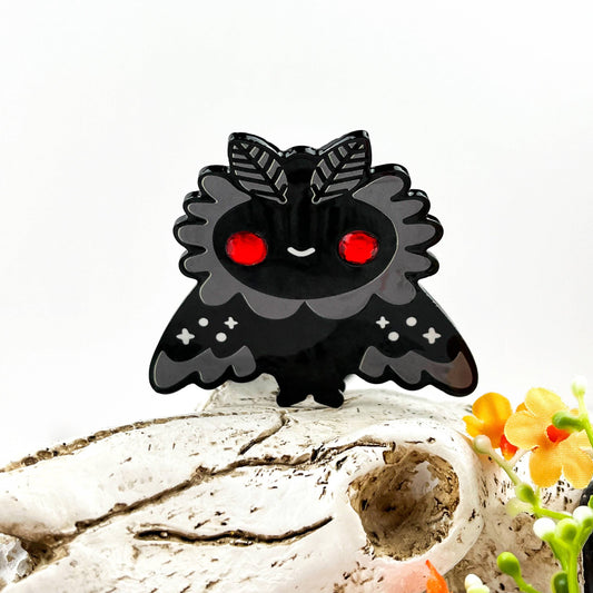 Cute Bat Rhinestone Acetate Hair Claw Clip: Black