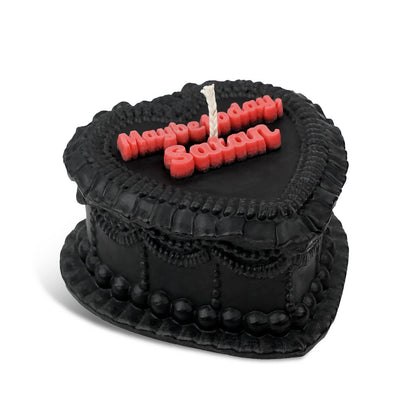Maybe Today Satan Heart Candle (funny gifts, dark humor)