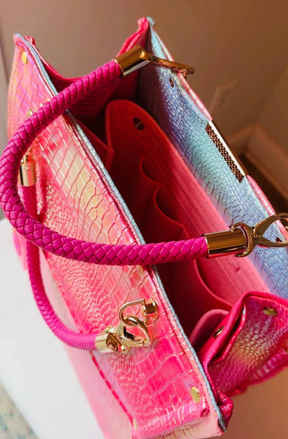 Pink Croc Handbag