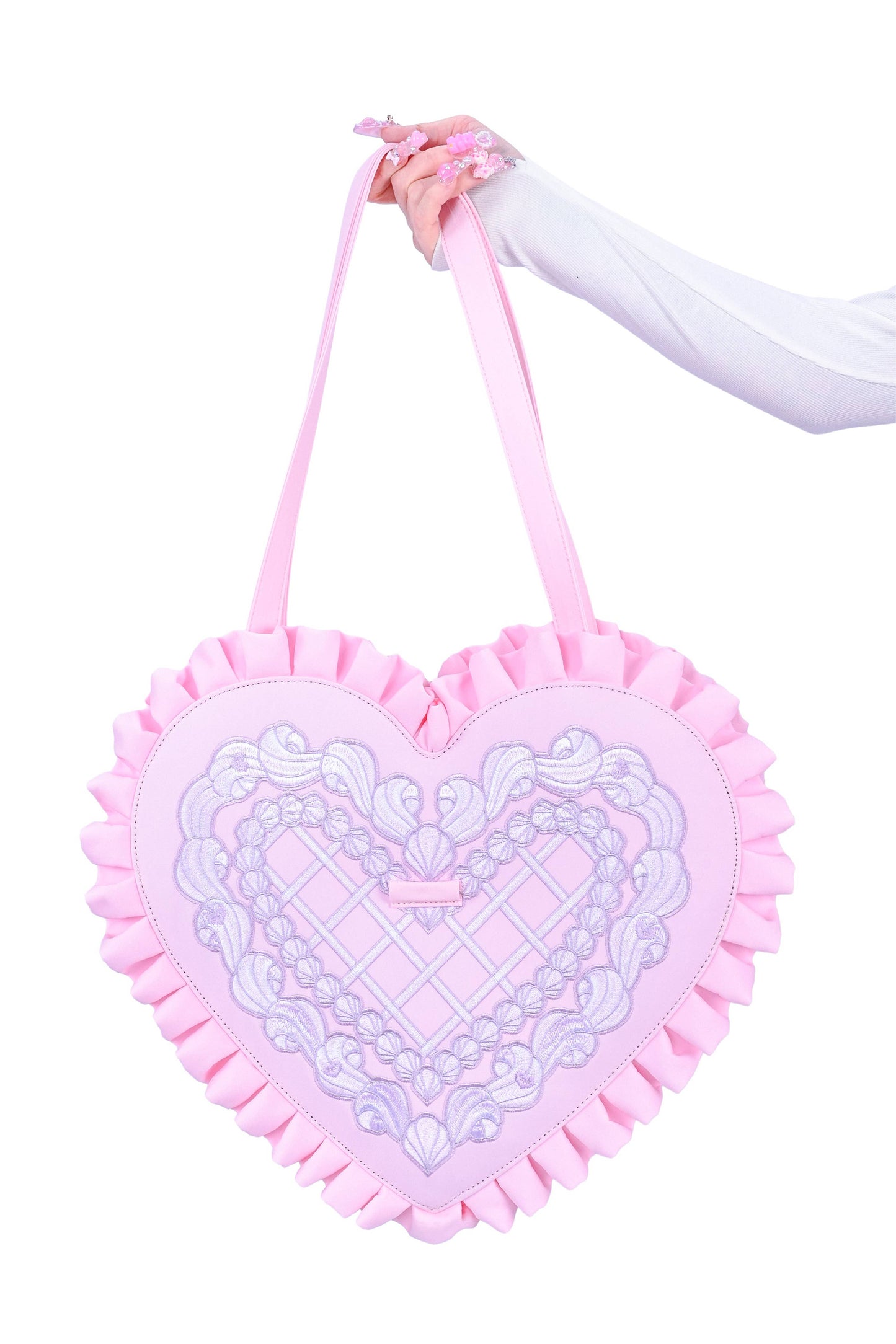 Frosted Heart Oversized Handbag