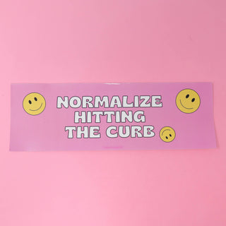Hitting Curb Bumper Sticker
