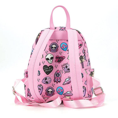 Alien-Collage Mini Backpack