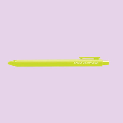 Easily distracted jotter gel pen