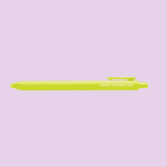 Easily distracted jotter gel pen