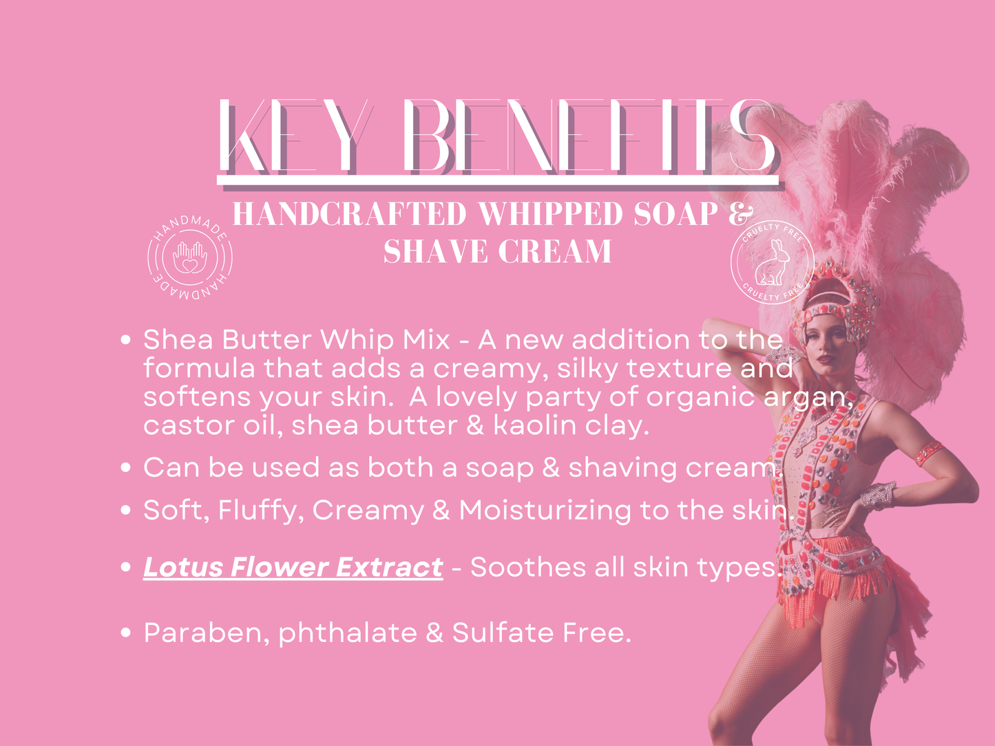 Cherry Vibes Whipped Soap & Shave Cream - Vegan Handmade: 2
