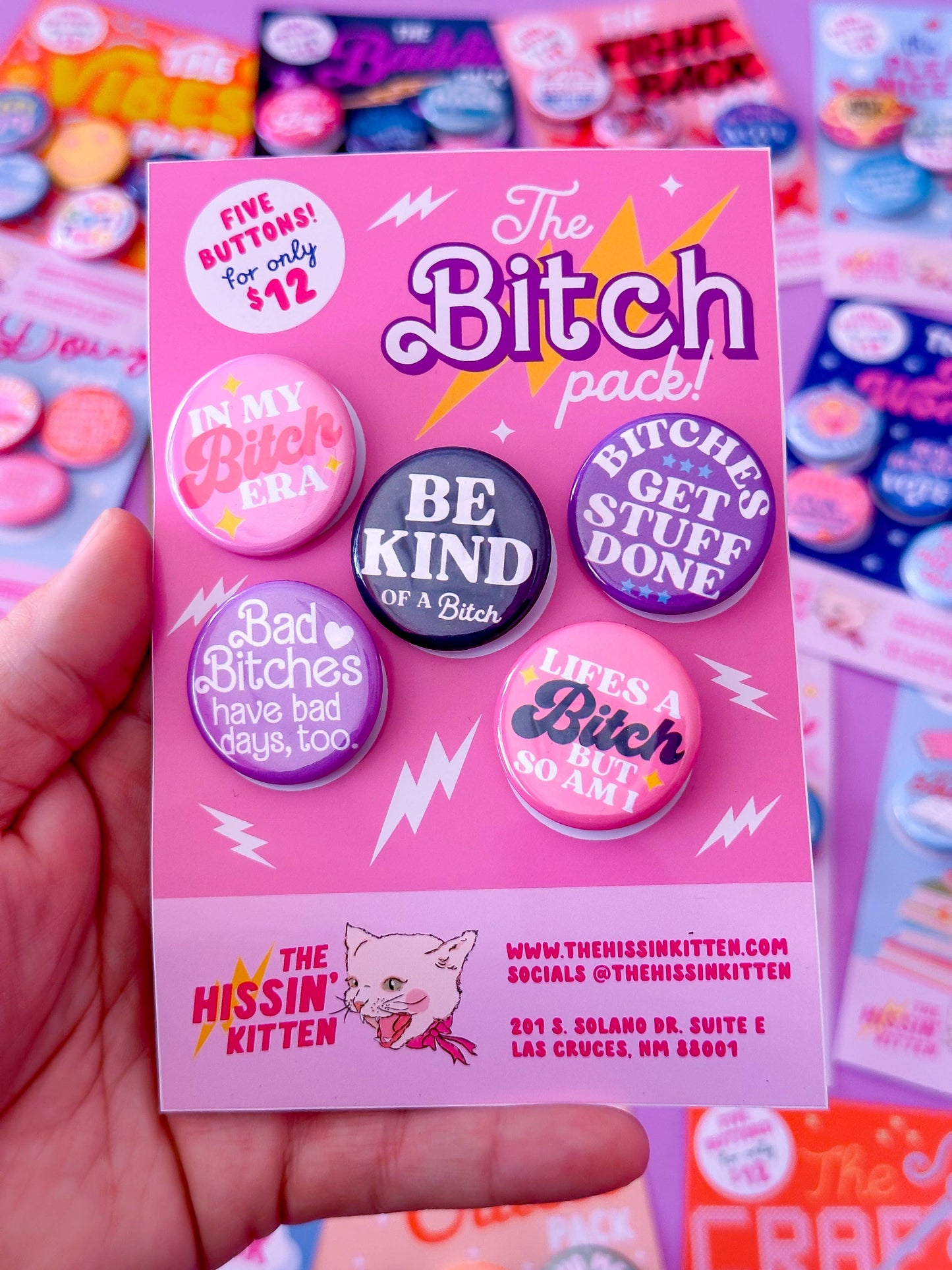 The Bitch Pack (Buttons or Magnets!): Pin Back