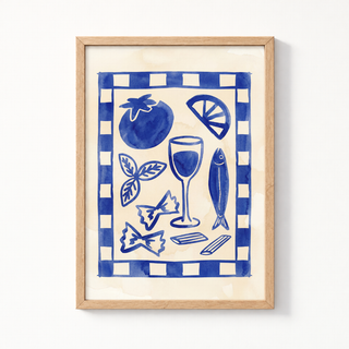 Italian Kitchen & Pasta - Coastal Wall Art Print | 5x7
