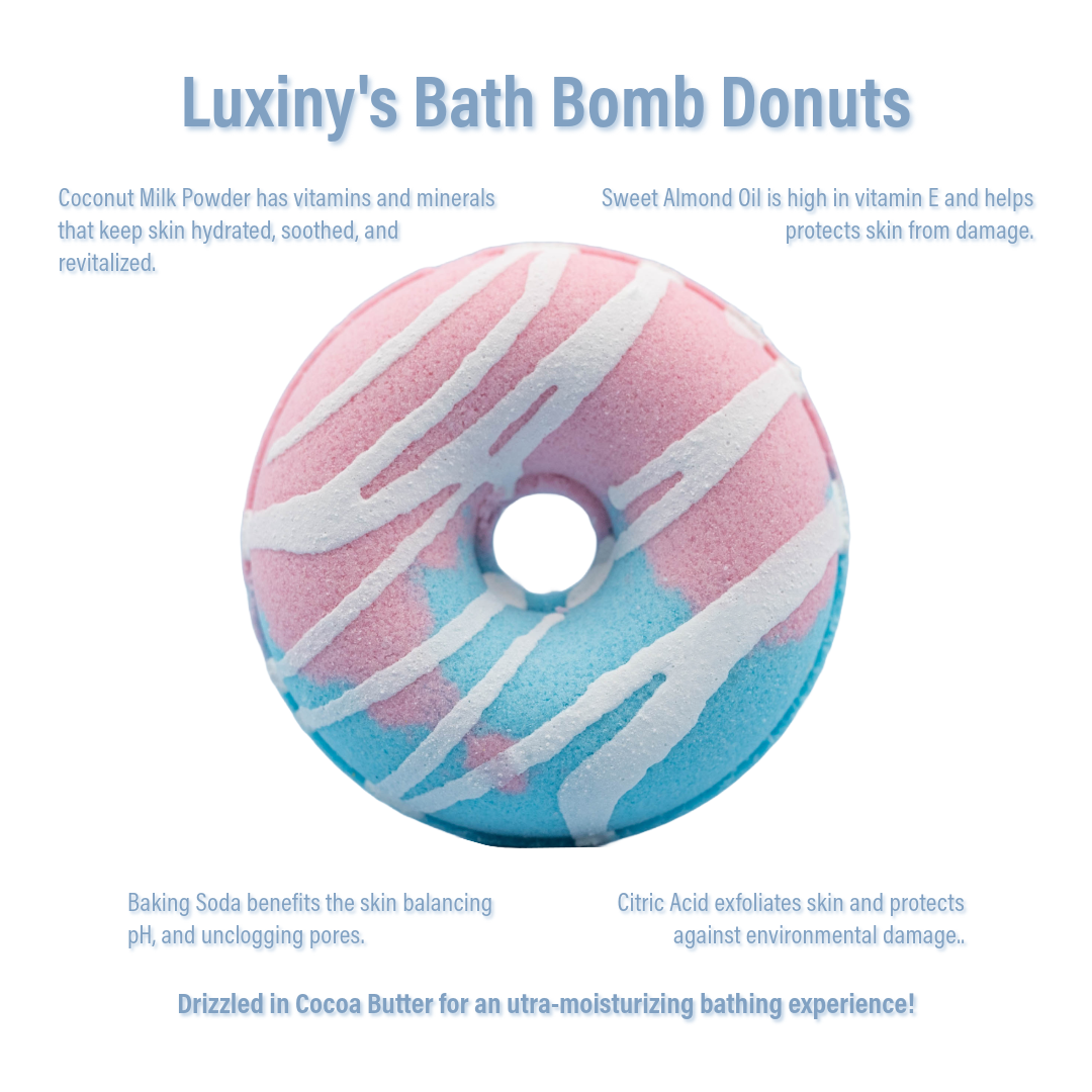 Sweet Cotton Candy Donut Bath Bomb