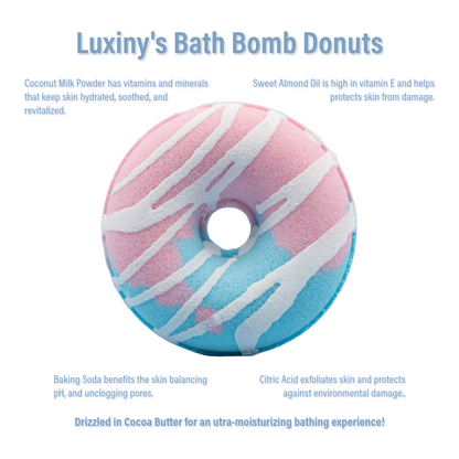 Sweet Cotton Candy Donut Bath Bomb