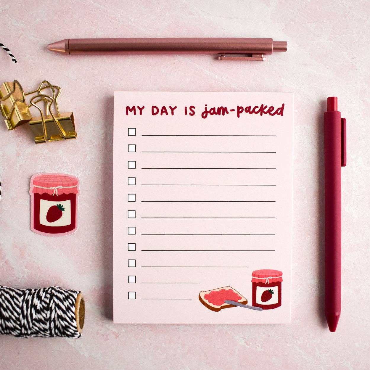 Jam Packed Notepad | Strawberry Stationery