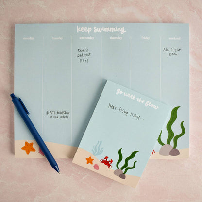 Go With The Flow Ocean Notepad | Ocean Stationery