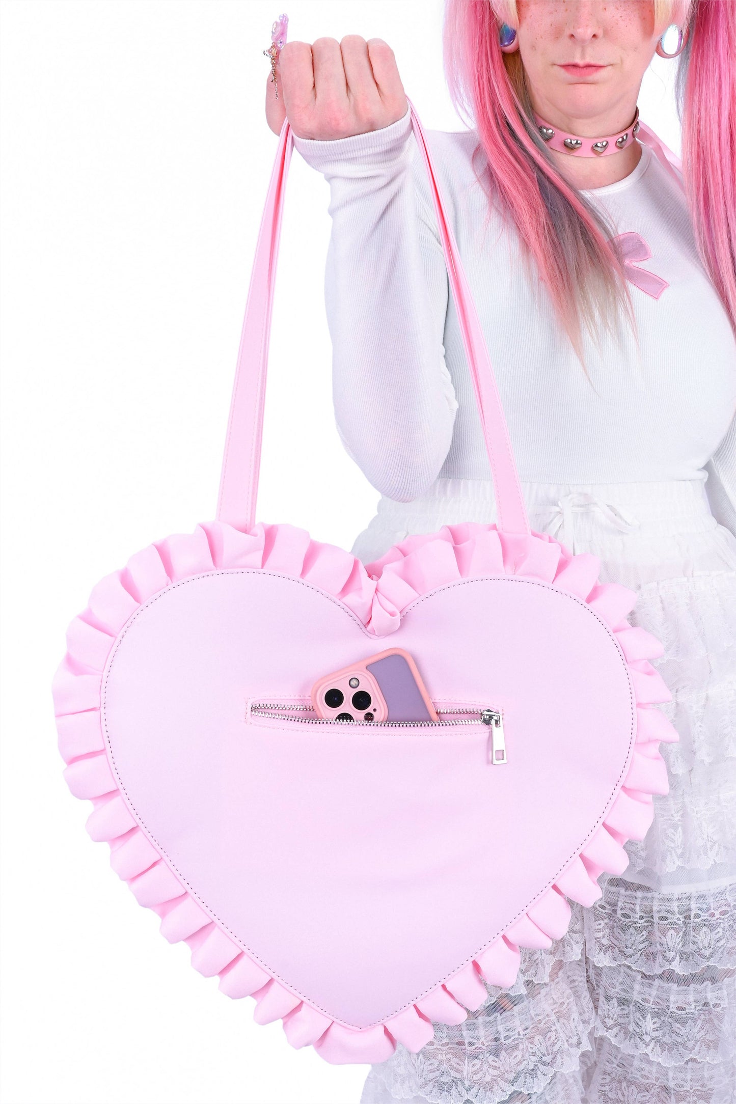 Frosted Heart Oversized Handbag